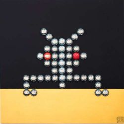POP INVASOR Deutz 2017 Malvina Sauvage - POP INVASOR Deutz création 2017 acrylique capsules cadre bois 50 x 50 cm
